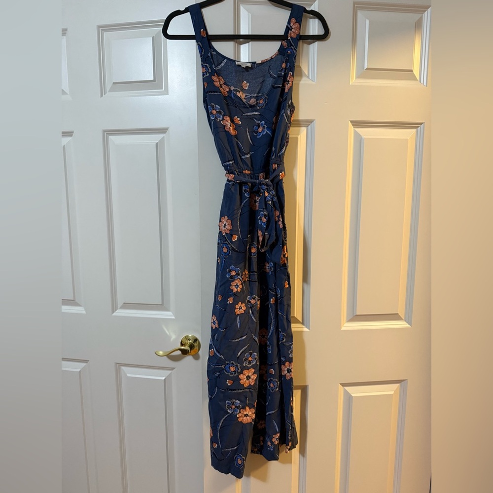 Fat Face Blue Floral Jumpsuit